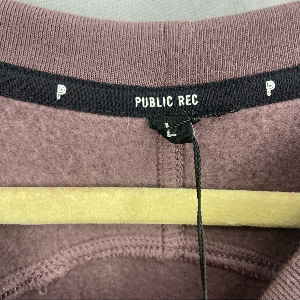 Public Rec Womens‎ Luxe Fleece Crew Neck Sweatshirt size Large NWT Plum - Picture 7 of 12